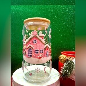 UV-DTF Christmas glass cup, libb cup, beer can glasss